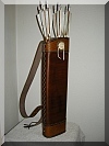 Rückenköcher de Luxe. Hellbraun, kleines Model.