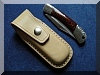 Etui f�r Klappmesser mit &Uuml;berwurf, naturbelassen.